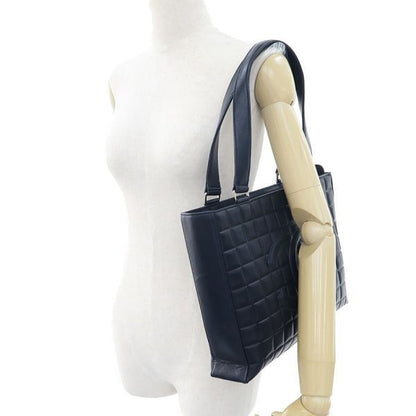 Chanel Chocolate Bar Tote Navy Blue