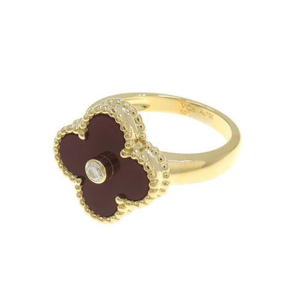 Van Cleef & Arpels Vintage Alhambra Ring Carnelian 50