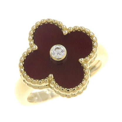Van Cleef & Arpels Vintage Alhambra Ring Carnelian 50