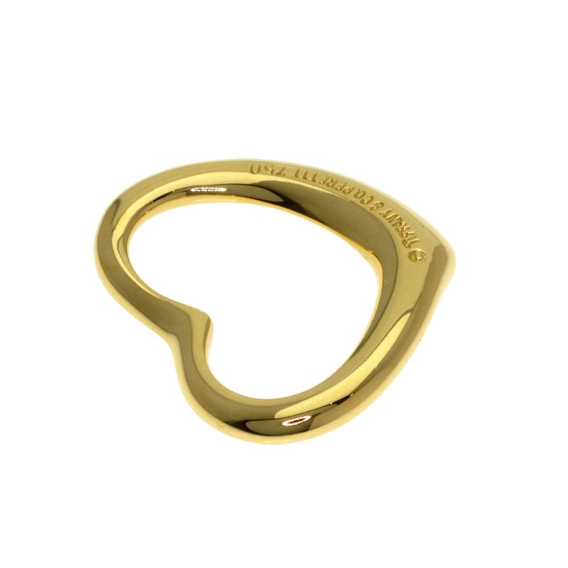 Tiffany & Co Open Heart Top Pendant Top 18K Yellow Gold