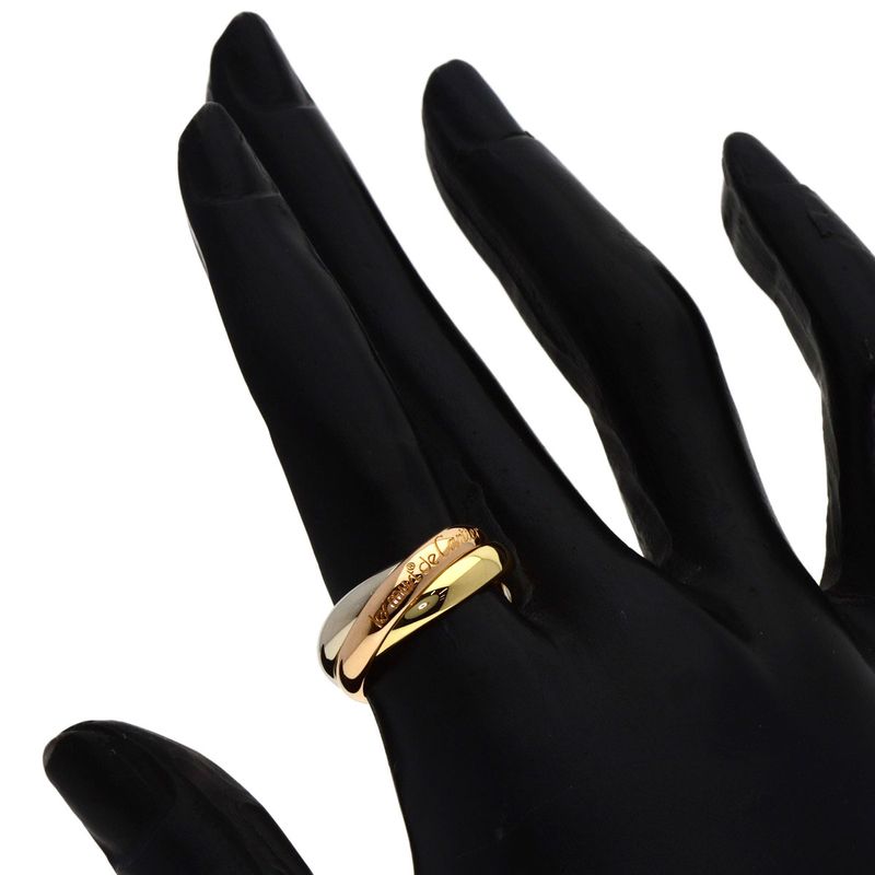 Cartier Trinity 51 Ring 18K Yellow Gold 18K White Pink