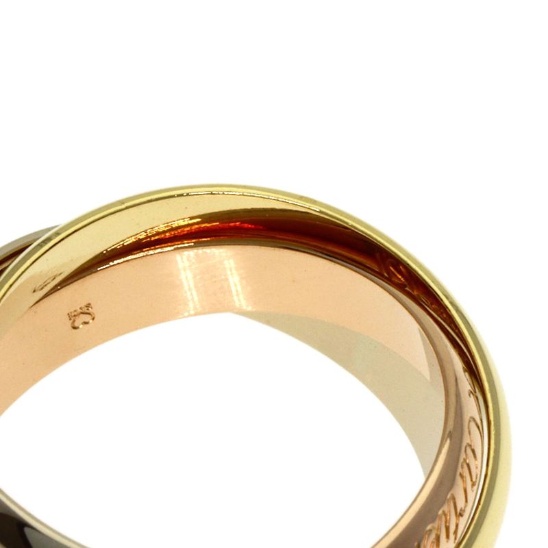 Cartier Trinity 50 Ring 18K Yellow Gold 18K White Pink