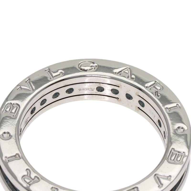 Bvlgari B-zero One Band Blue Topaz 54 Ring 18K White Gold