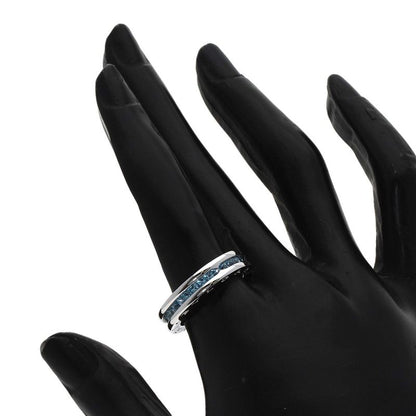 Bvlgari B-zero One Band Blue Topaz 54 Ring 18K White Gold