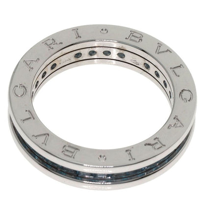 Bvlgari B-zero One Band Blue Topaz 54 Ring 18K White Gold