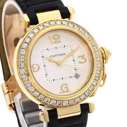 Cartier Pasha Bezel Diamond Watch 18K Yellow Gold