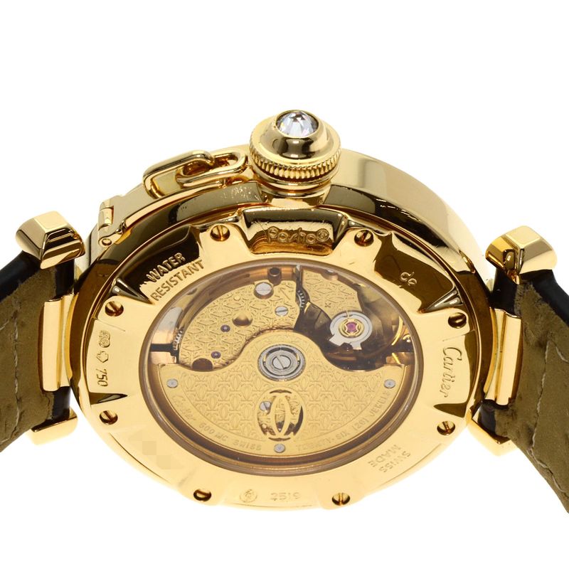 Cartier Pasha Bezel Diamond Watch 18K Yellow Gold