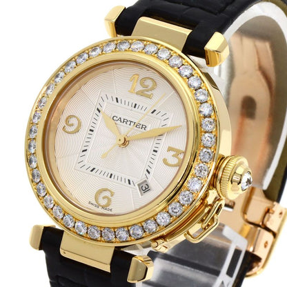 Cartier Pasha Bezel Diamond Watch 18K Yellow Gold