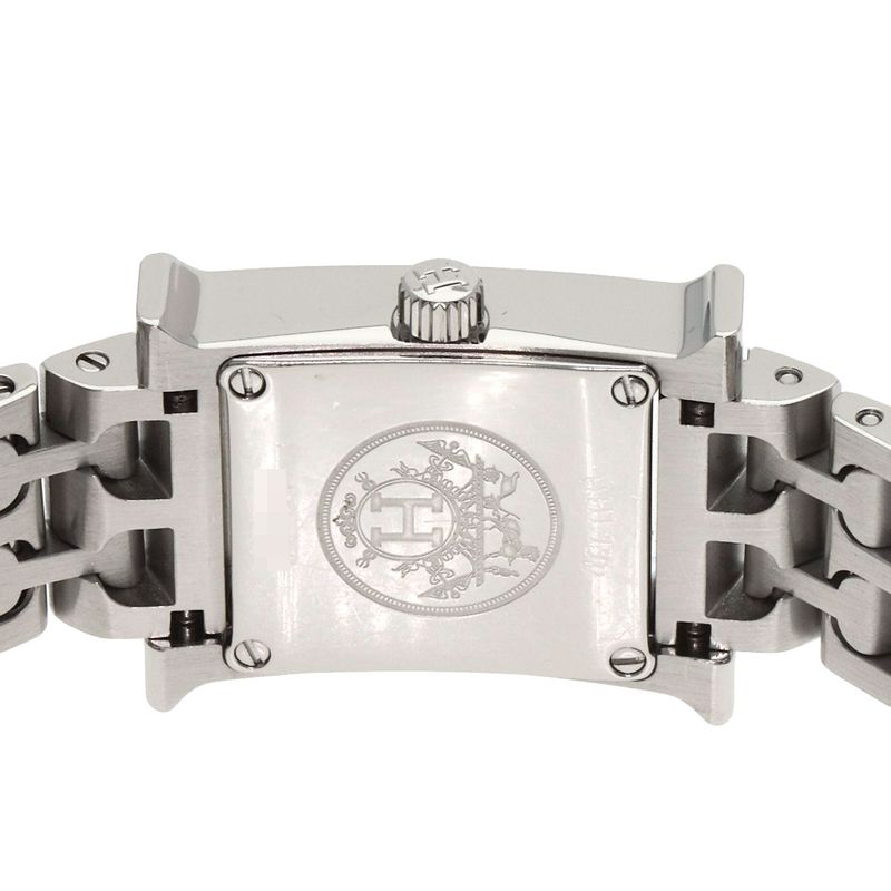 Hermes Watch Mini Diamond SS White Shell