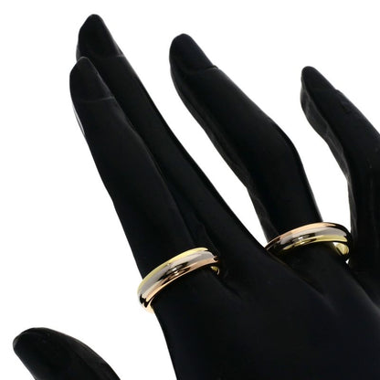Cartier Three Color Pair Ring 51 56 18K Yellow Gold 18K White