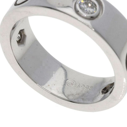 Cartier Love Ring Half Diamond 49 18K White Gold