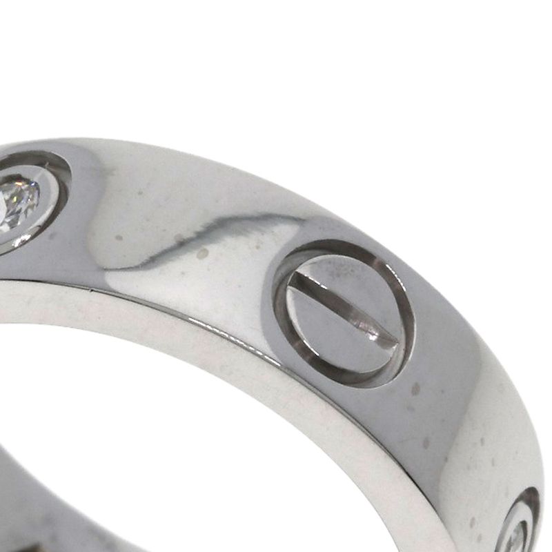Cartier Love Ring Half Diamond 49 18K White Gold