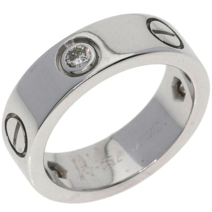 Cartier Love Ring Half Diamond 49 18K White Gold