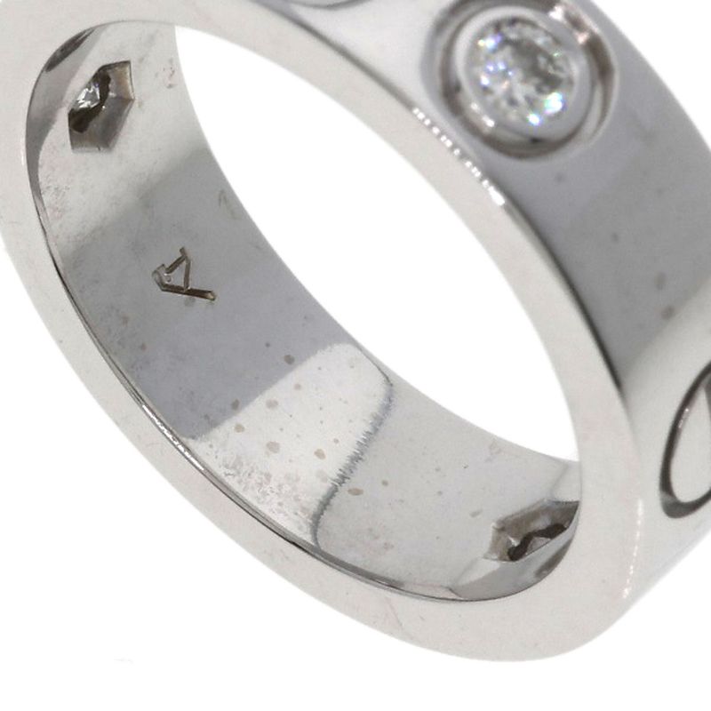 Cartier Love Ring Half Diamond 49 18K White Gold