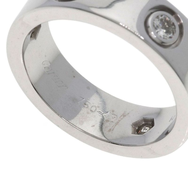 Cartier Love Ring Half Diamond 49 18K White Gold