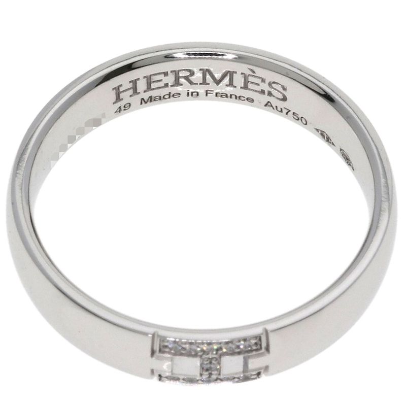 Hermes Hella Cles Diamond 49 Ring 18K White Gold