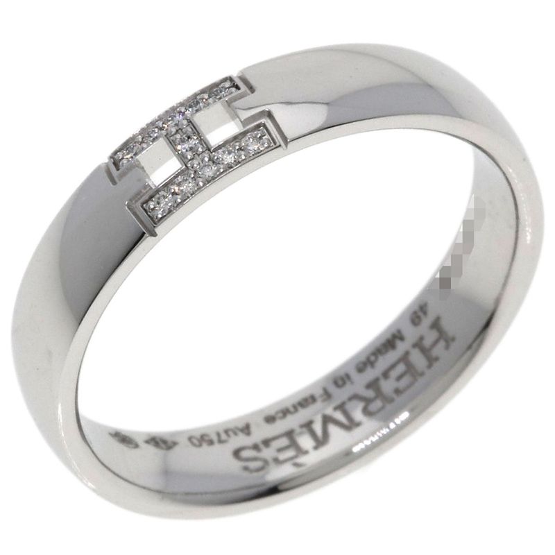 Hermes Hella Cles Diamond 49 Ring 18K White Gold