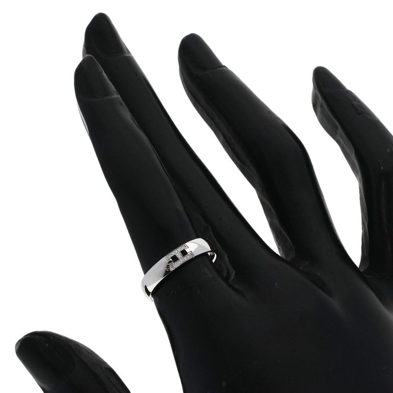 Hermes Hella Cles Diamond 49 Ring 18K White Gold