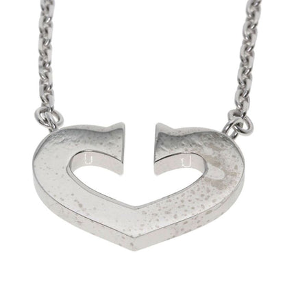 Cartier C Heart Necklace 18K White Gold
