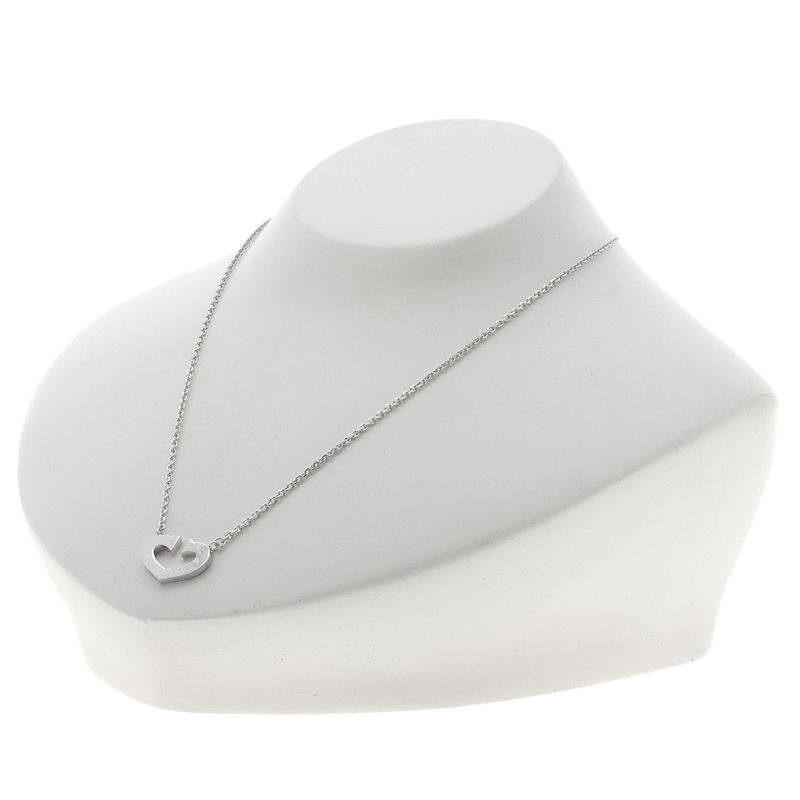 Cartier C Heart Necklace 18K White Gold