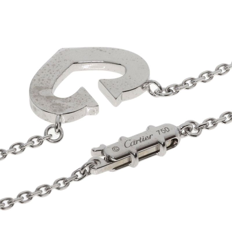 Cartier C Heart Necklace 18K White Gold