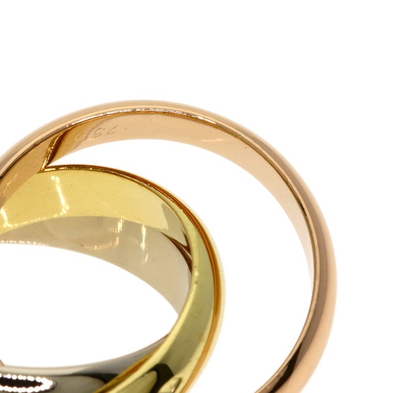 Cartier Trinity MM 48 Ring 18K Yellow Gold 18K Pink White