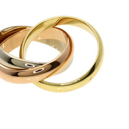 Cartier Trinity MM 48 Ring 18K Yellow Gold 18K Pink White