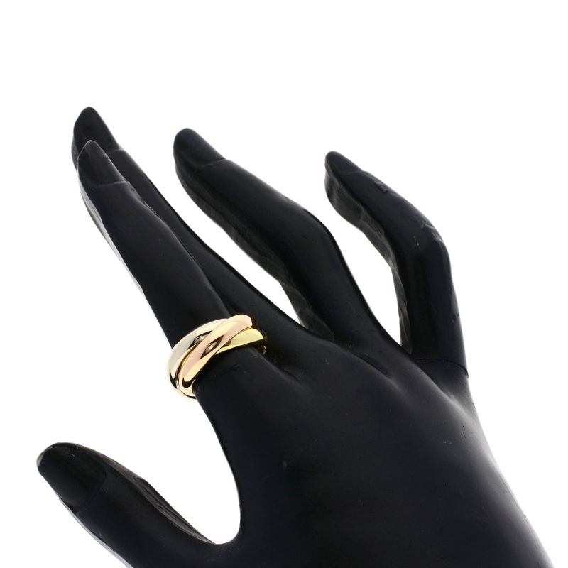 Cartier Trinity MM 48 Ring 18K Yellow Gold 18K Pink White