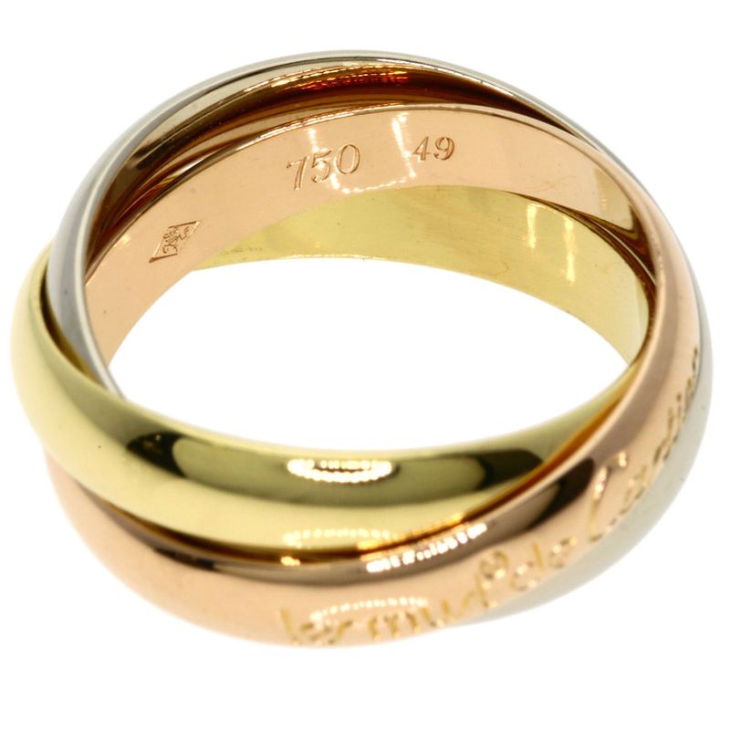 Cartier Trinity 49 Ring 18K Yellow Gold 18K Pink White