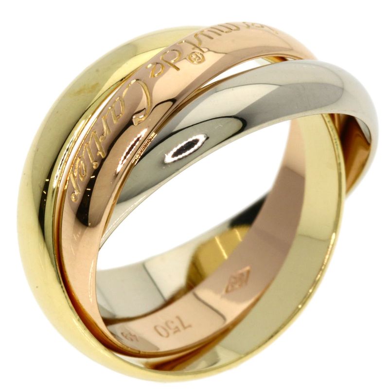 Cartier Trinity 49 Ring 18K Yellow Gold 18K Pink White
