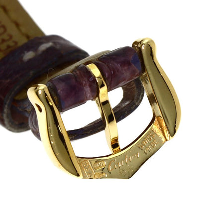 Cartier Tank Alonge Watch 18K Yellow Gold Leather