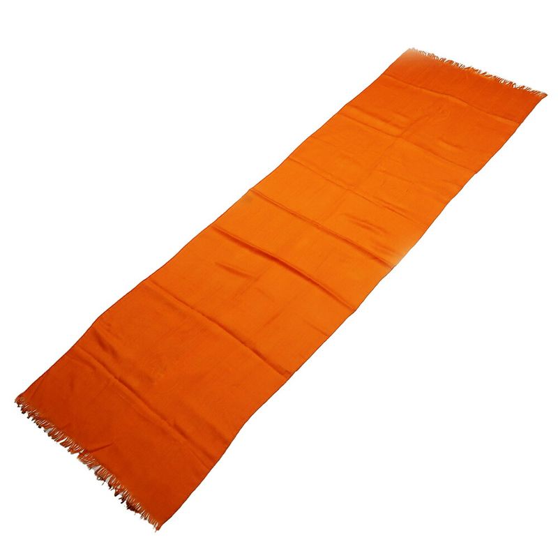 Hermes Shawl Scarf New Libris Cashmere Silk Orange