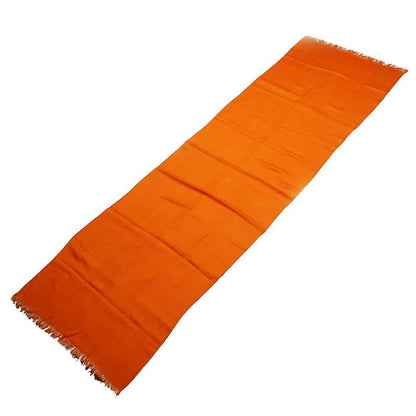 Hermes Shawl Scarf New Libris Cashmere Silk Orange