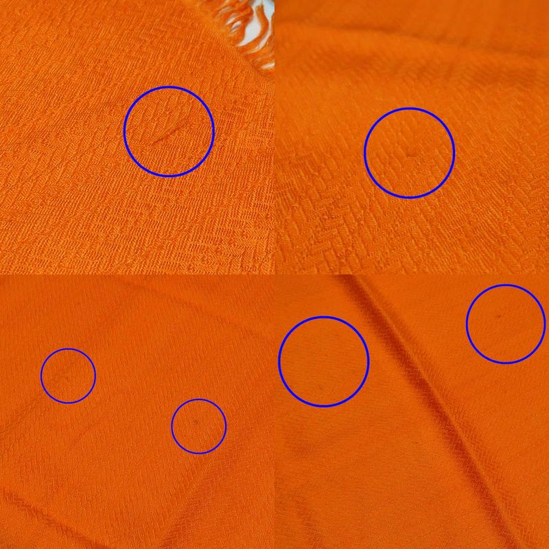 Hermes Shawl Scarf New Libris Cashmere Silk Orange