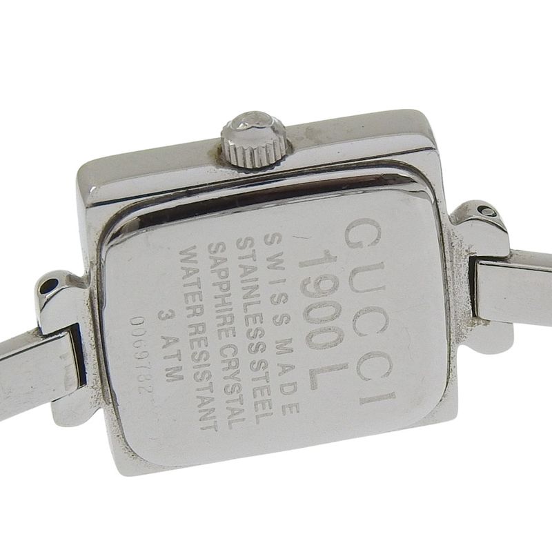 Gucci Stainless Steel Quartz Analog Display Black Dial Watch