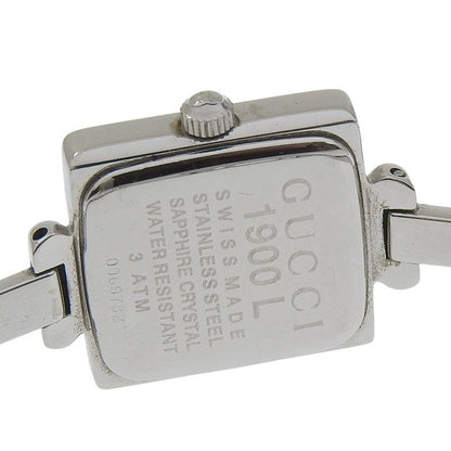 Gucci Stainless Steel Quartz Analog Display Black Dial Watch