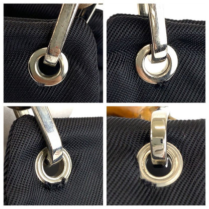 Gucci Bamboo Black Nylon Leather 000 Tote