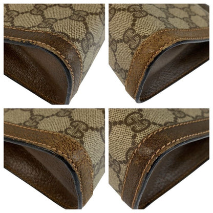 Gucci Vintage Sherry Clutch Beige Brown