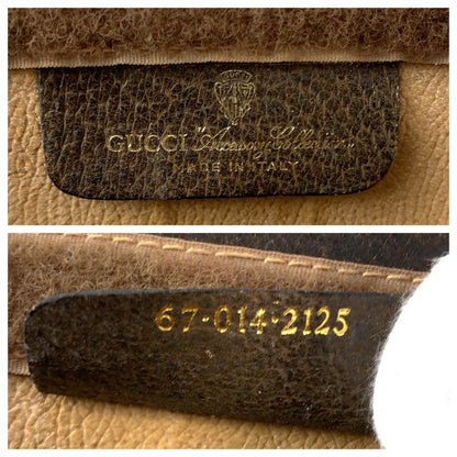 Gucci Vintage Sherry Clutch Beige Brown