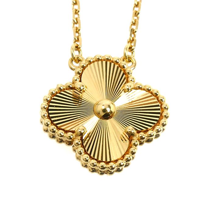 Van Cleef & Arpels 18K Yellow Gold Vintage Alhambra Necklace