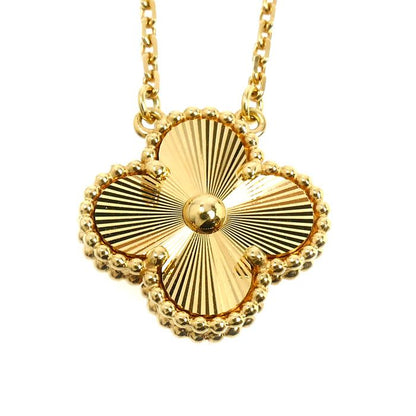 Van Cleef & Arpels 18K Yellow Gold Vintage Alhambra Necklace
