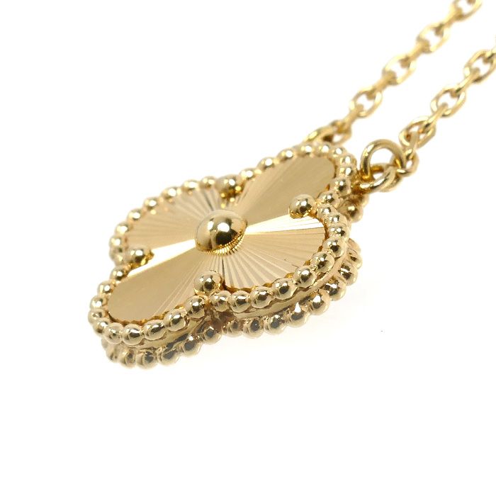 Van Cleef & Arpels 18K Yellow Gold Vintage Alhambra Necklace