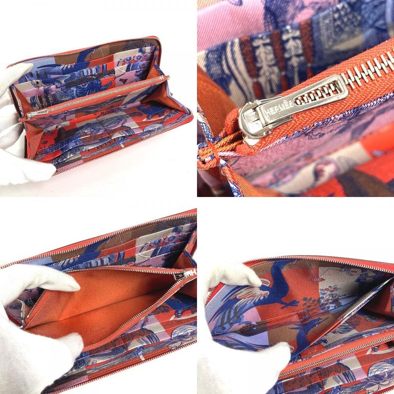 Hermes Wallet Azap Long Silk in Capucines Orange