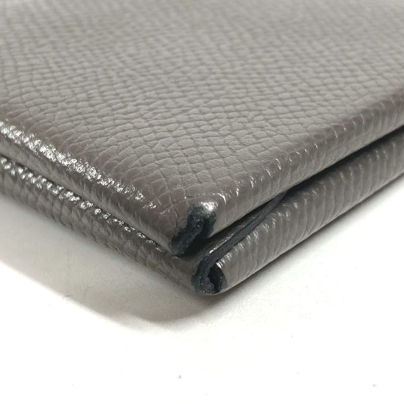 Hermes Bifold Wallet Calvi Duo Chevre Etain Gray