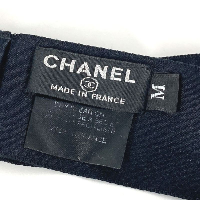 Chanel Headband CC Logo Silk Black