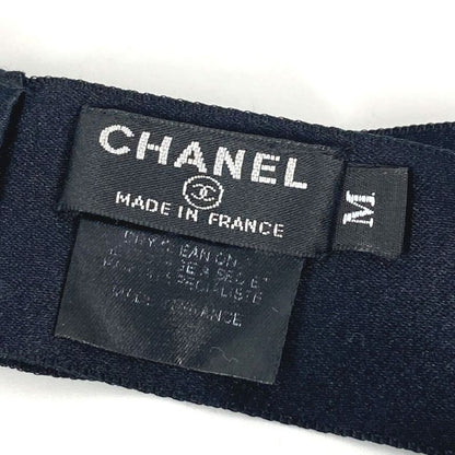 Chanel Headband CC Logo Silk Black