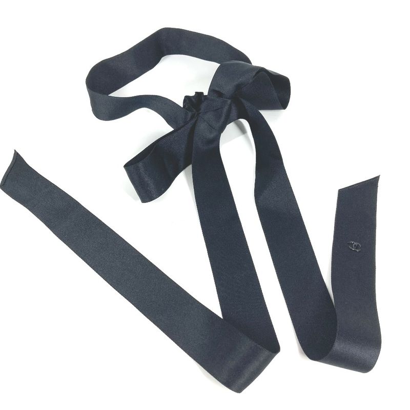 Chanel Headband CC Logo Silk Black