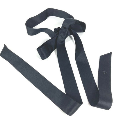 Chanel Headband CC Logo Silk Black
