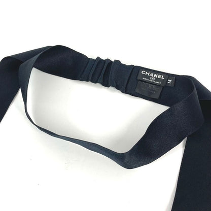 Chanel Headband CC Logo Silk Black