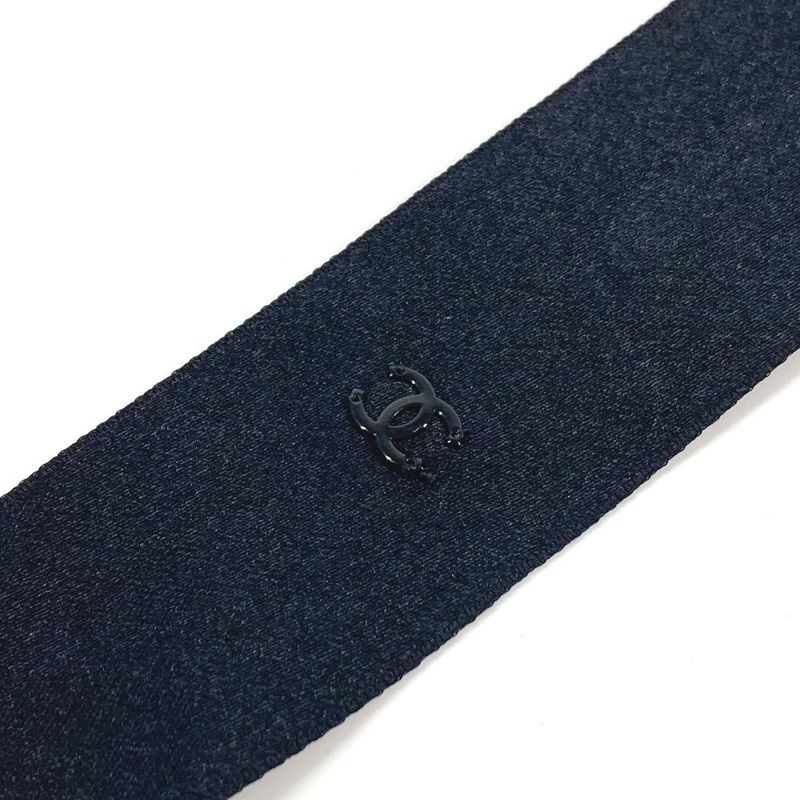 Chanel Headband CC Logo Silk Black